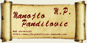 Manojlo Pandilović vizit kartica